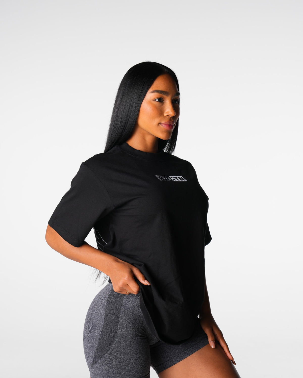 Women Black Muscle Mommy Graphic Tee | NVGTN