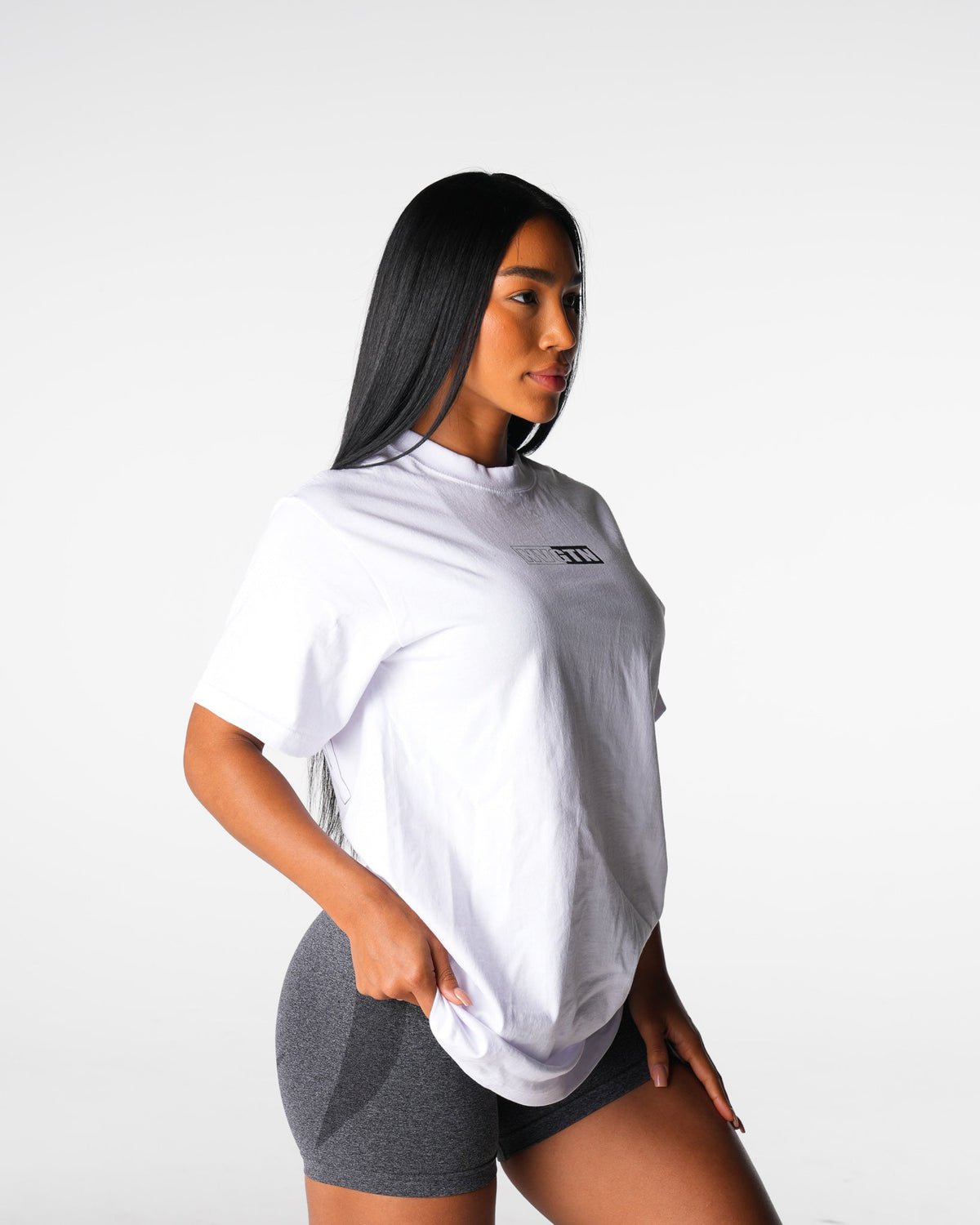 Women White Muscle Mommy Graphic Tee | NVGTN