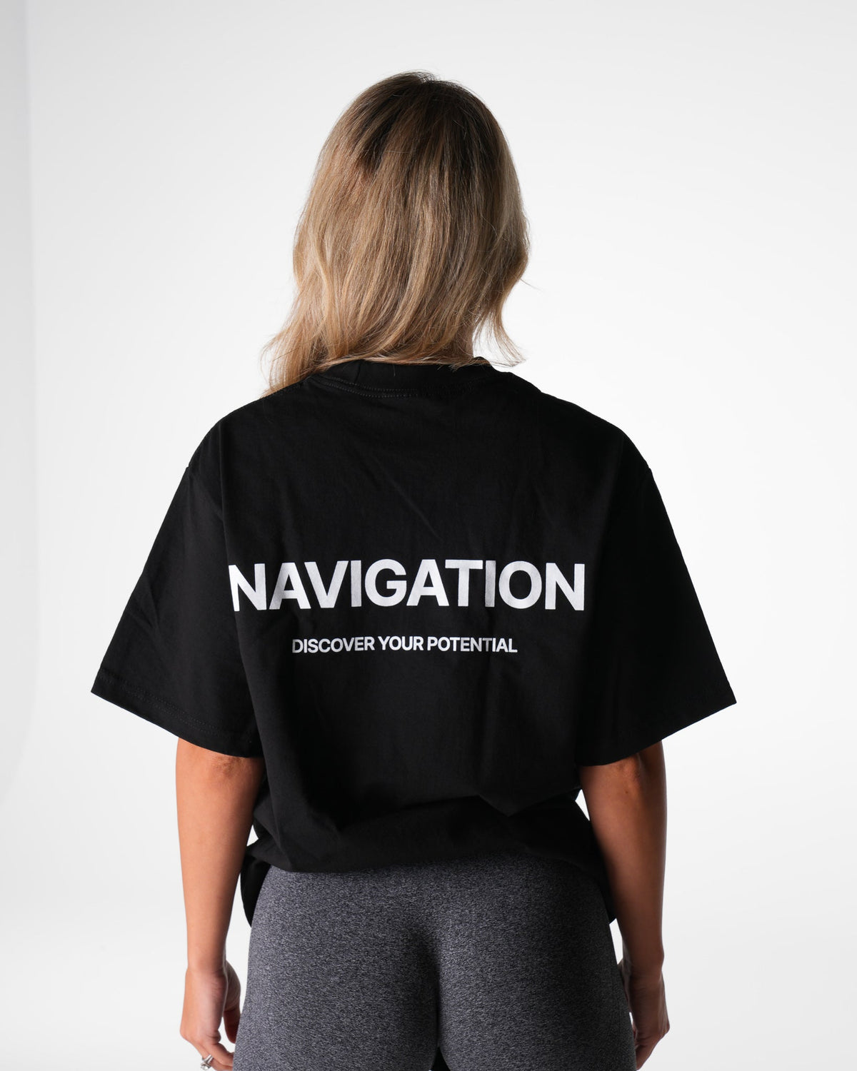 Women Black Navigation Graphic Tee | NVGTN