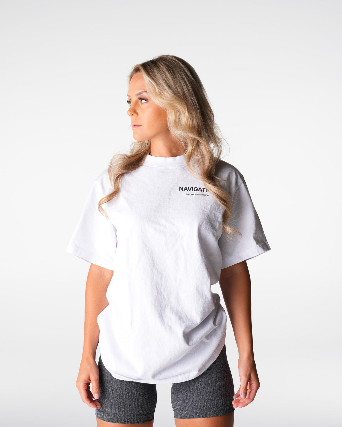 Women White Navigation Graphic Tee | NVGTN