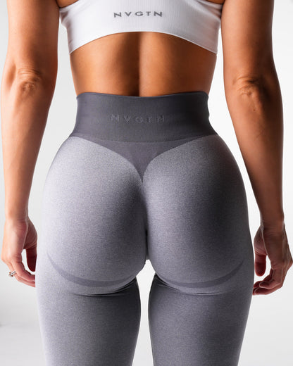 Women Grey Knockout Seamless Leggings | NVGTN