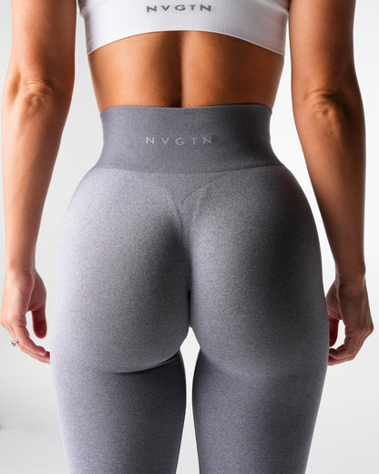 Women Grey Iconic Seamless Flare Leggings | NVGTN