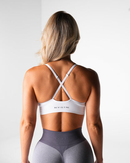 Women White Glow Up Seamless Bra | NVGTN
