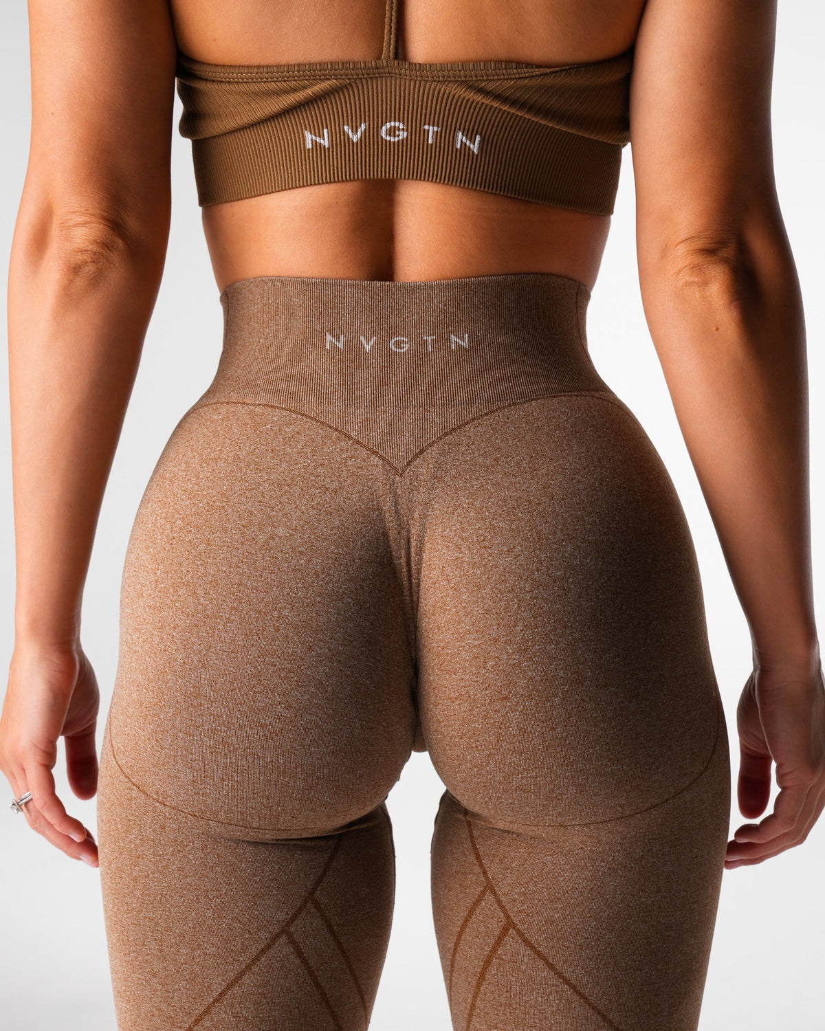 Women Mocha Geo Seamless Leggings | NVGTN