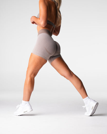 Women Taupe Knockout Seamless Shorts | NVGTN