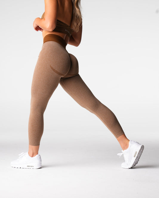 Women Mocha Knockout Seamless Leggings | NVGTN