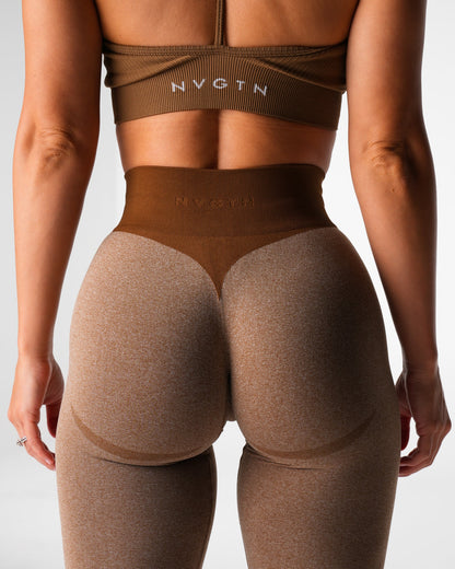 Women Mocha Knockout Seamless Leggings | NVGTN