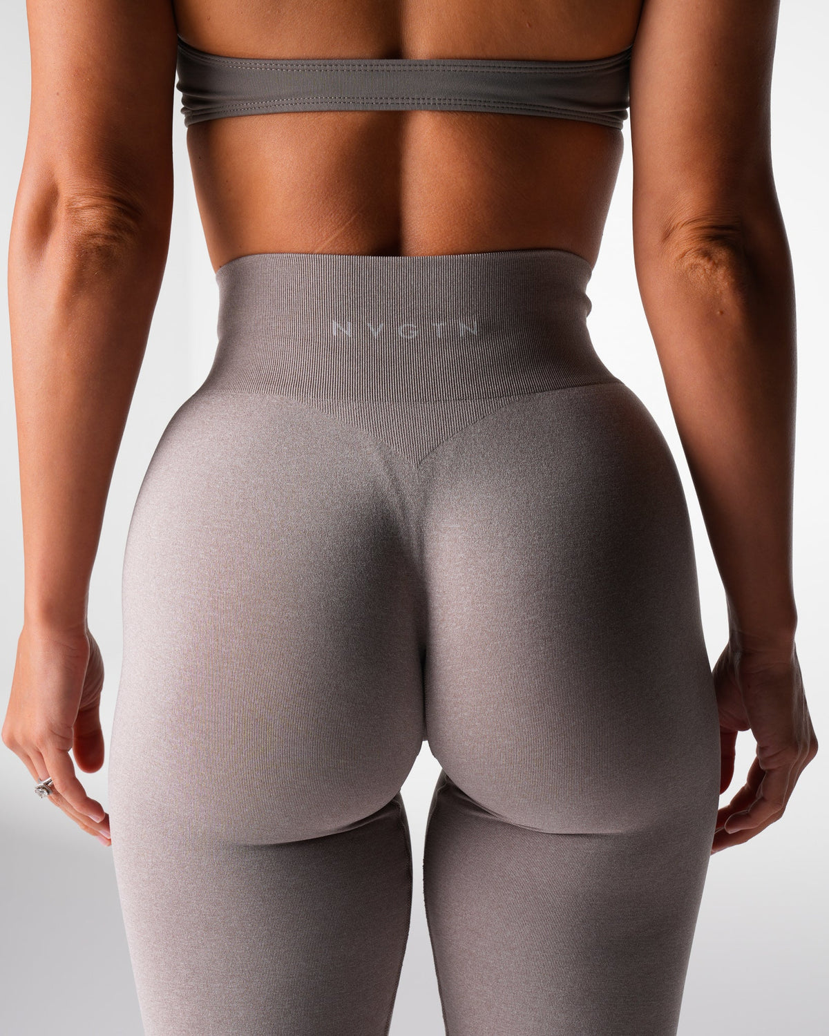 Women Taupe Iconic Seamless Flare Leggings | NVGTN