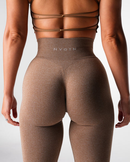Women Mocha Iconic Seamless Flare Leggings | NVGTN