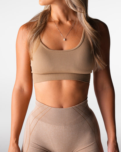 Women Beige Wander Seamless Bra | NVGTN