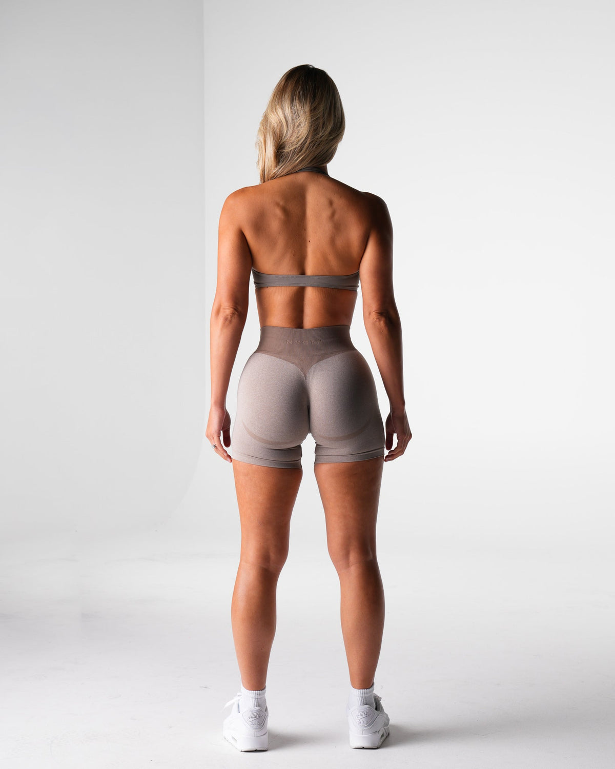 Women Taupe Comeback Seamless Halter Bra | NVGTN