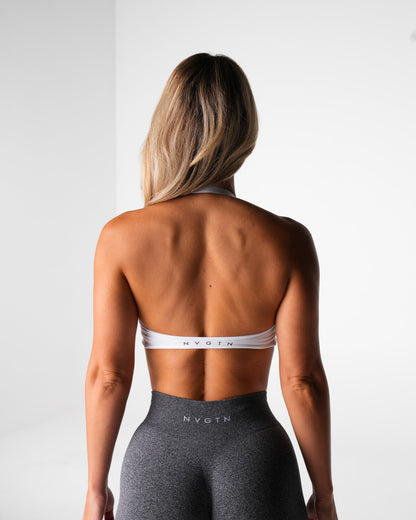 Women White Stunner Seamless Halter Bra | NVGTN