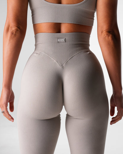 Women Driftwood Harmony Ribbed Seamless Flare Leggings | NVGTN