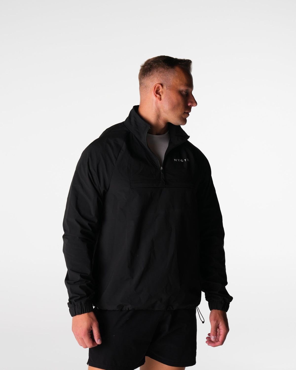 Men Black Motion Windbreaker | NVGTN