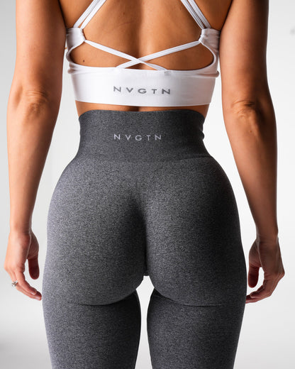 Women Black Speckled Iconic Seamless Flare Leggings | NVGTN