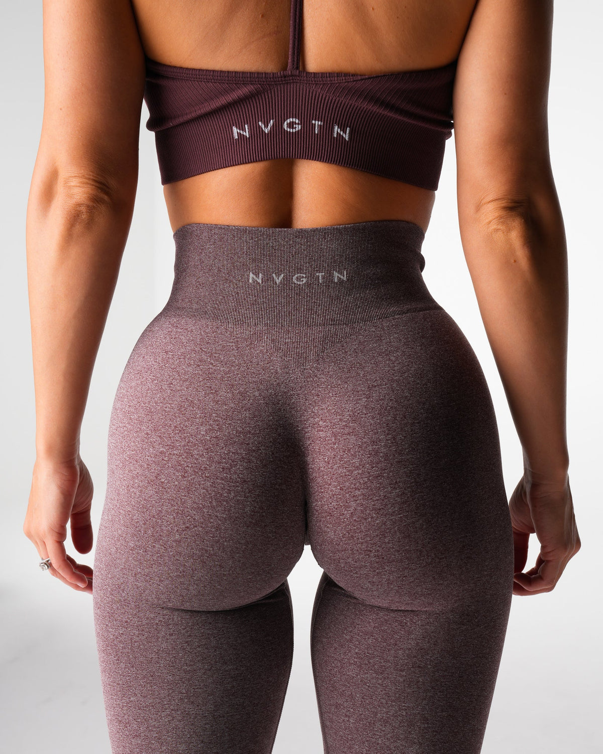 Women Mulberry Brown Iconic Seamless Flare Leggings | NVGTN