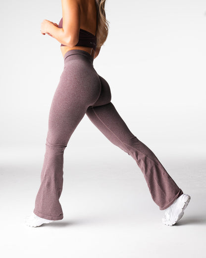 Women Mulberry Brown Iconic Seamless Flare Leggings | NVGTN