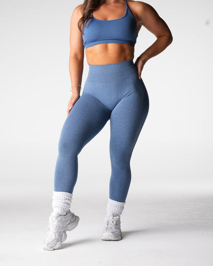Women Slate Blue Lift Seamless Leggings | NVGTN