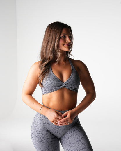 Women Grey Breakthrough Stunner Seamless Halter Bra | NVGTN